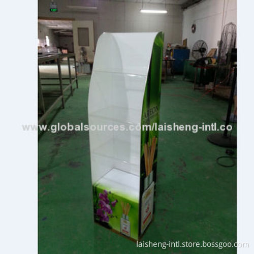 Acrylic perfume display rack with four shelves
